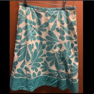 Boden teal blue skirt, size 6